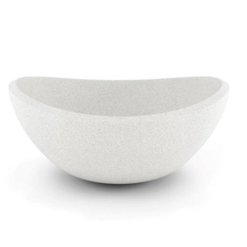 Wave Tabletop Concrete Planter - White